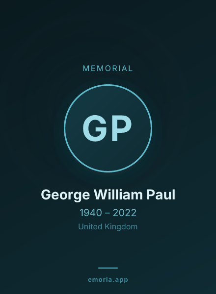Memorial portrait of George William Paul