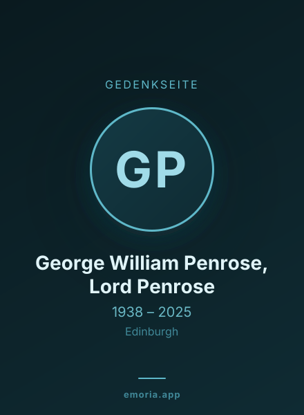 Gedenkportrait von George William Penrose, Lord Penrose