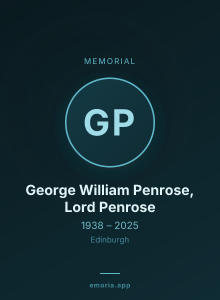 Memorial portrait of George William Penrose, Lord Penrose