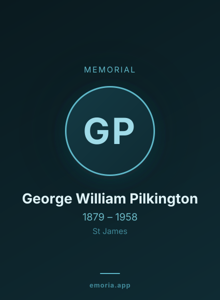 Memorial portrait of George William Pilkington