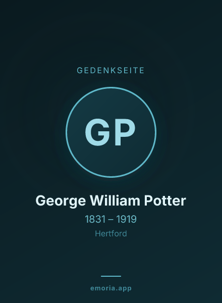 Gedenkportrait von George William Potter
