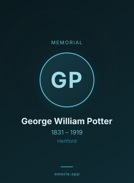 Memorial portrait of George William Potter