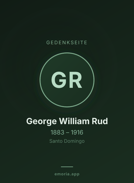 Gedenkportrait von George William Rud