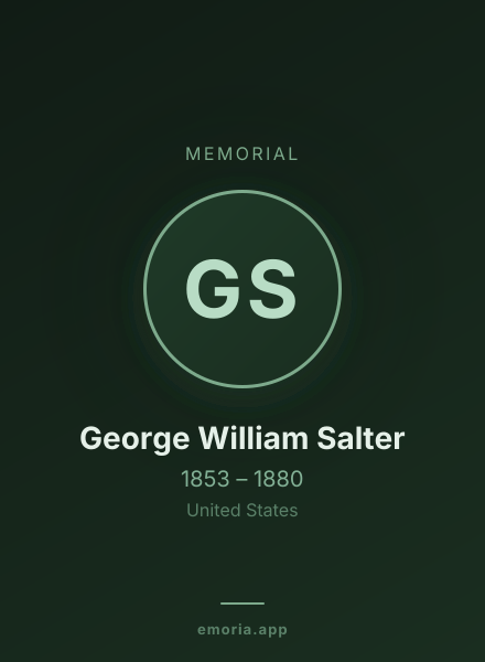 Memorial portrait of George William Salter