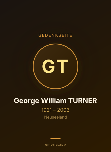 Gedenkportrait von George William TURNER