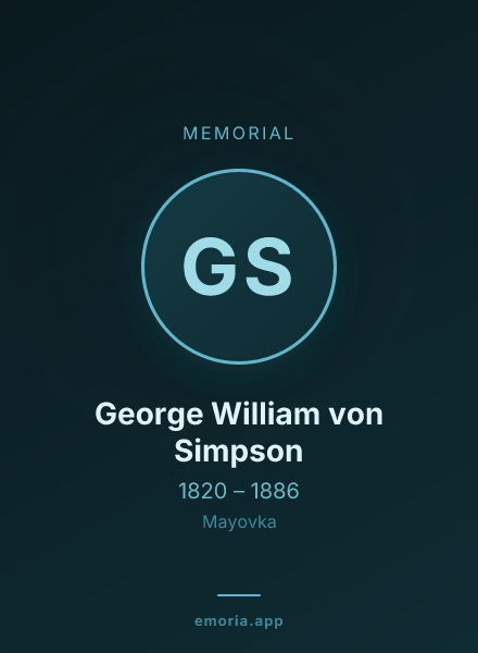 Memorial portrait of George William von Simpson