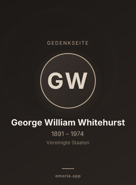 Gedenkportrait von George William Whitehurst