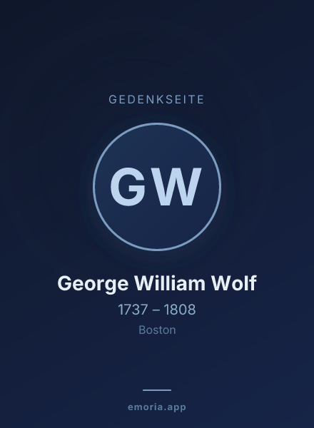 Gedenkportrait von George William Wolf