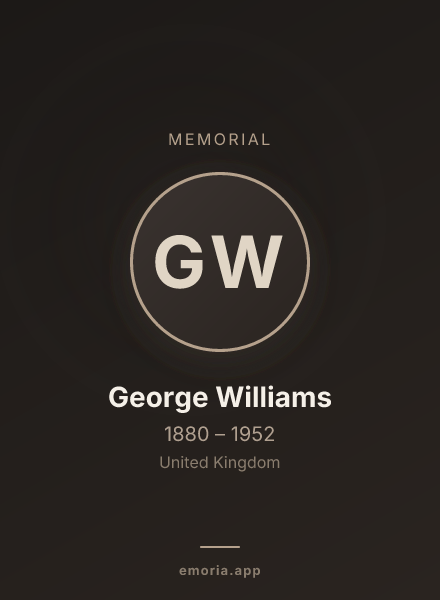 Memorial portrait of George Williams