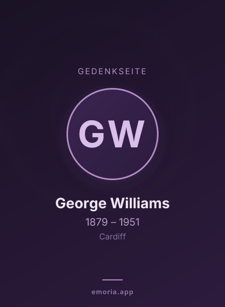 Gedenkportrait von George Williams