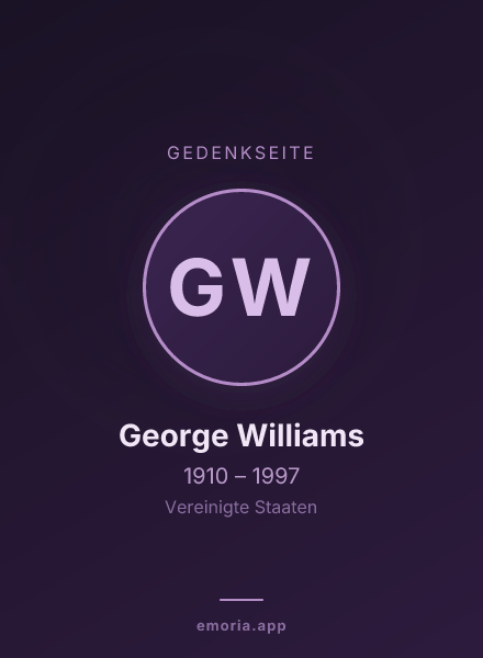 Gedenkportrait von George Williams