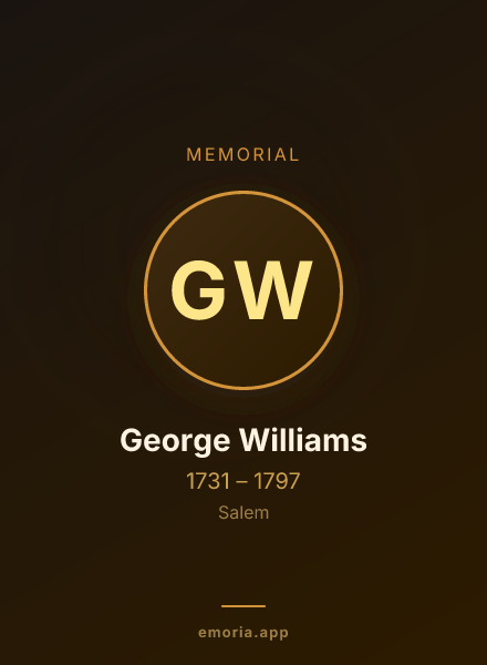 Memorial portrait of George Williams