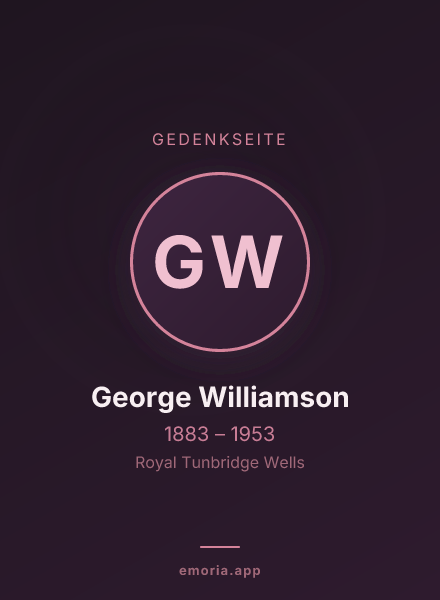 Gedenkportrait von George Williamson
