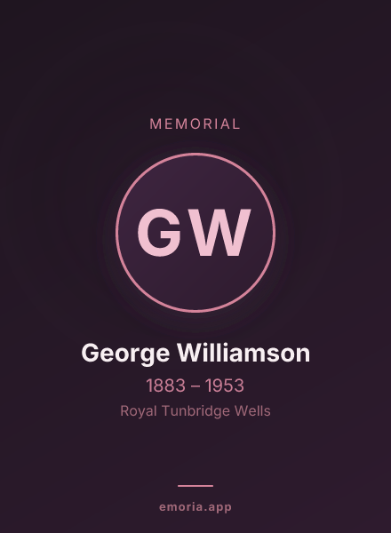 Memorial portrait of George Williamson