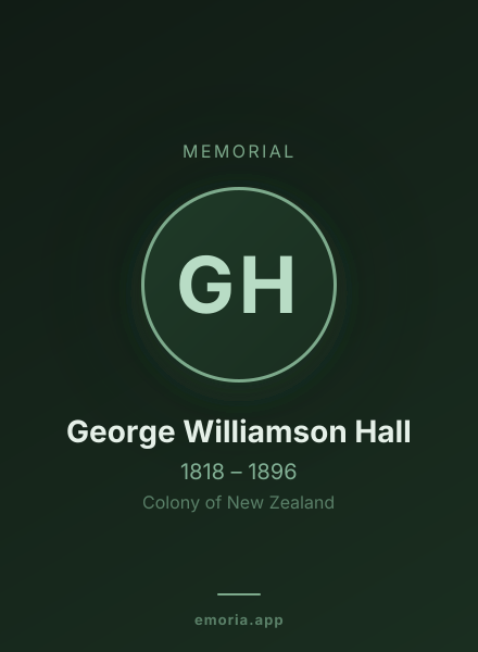 Memorial portrait of George Williamson Hall