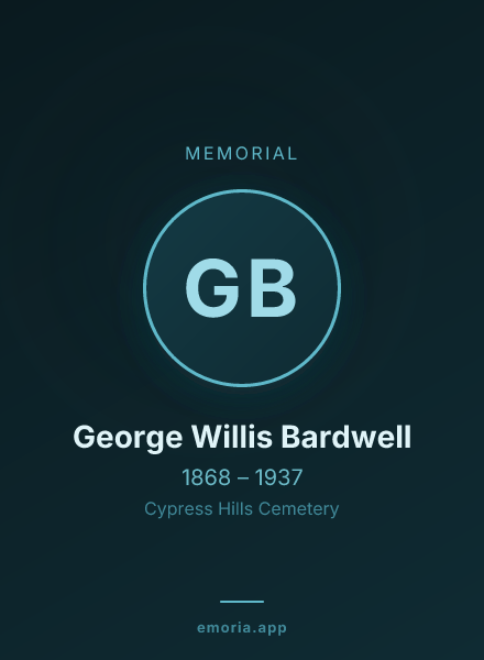Memorial portrait of George Willis Bardwell