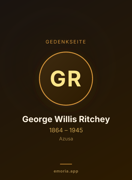 Gedenkportrait von George Willis Ritchey