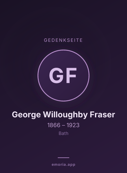 Gedenkportrait von George Willoughby Fraser