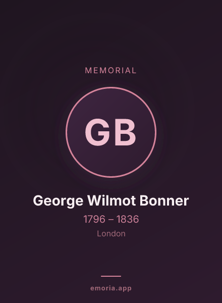 Memorial portrait of George Wilmot Bonner