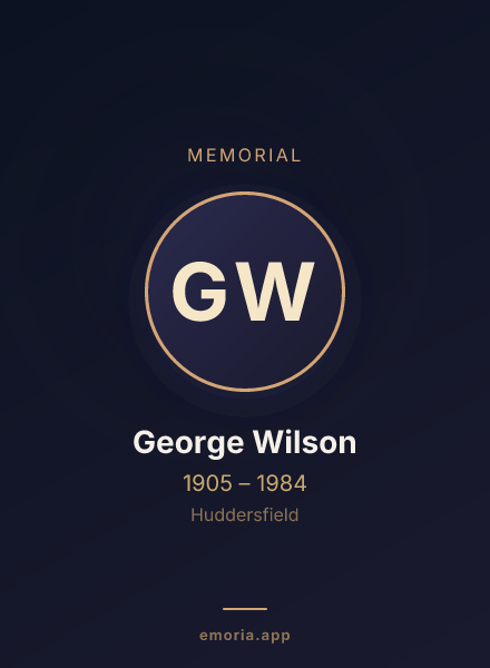 Memorial portrait of George Wilson