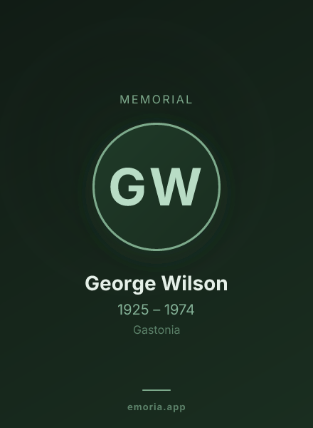 Memorial portrait of George Wilson