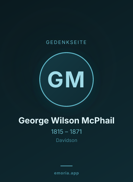 Gedenkportrait von George Wilson McPhail