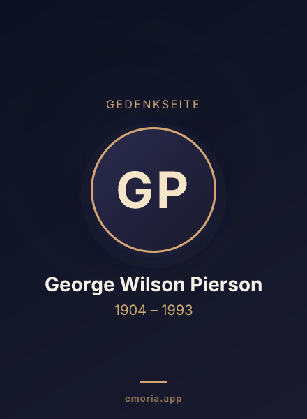Gedenkportrait von George Wilson Pierson