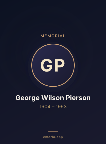 Memorial portrait of George Wilson Pierson