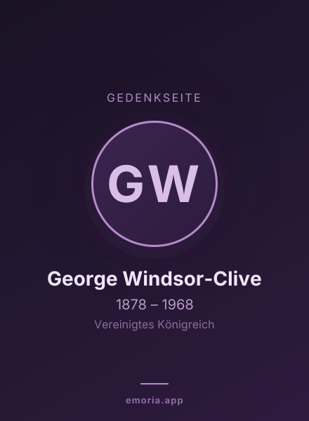 Gedenkportrait von George Windsor-Clive