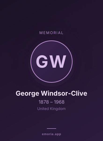 Memorial portrait of George Windsor-Clive