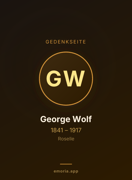 Gedenkportrait von George Wolf