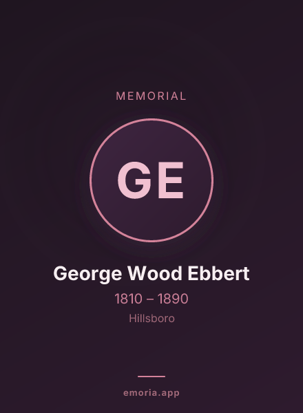 Memorial portrait of George Wood Ebbert