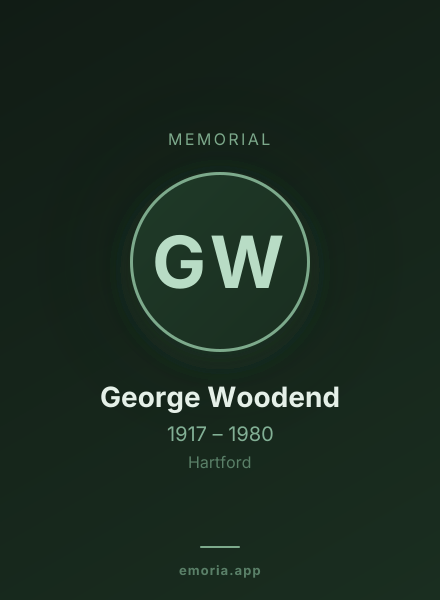 Memorial portrait of George Woodend