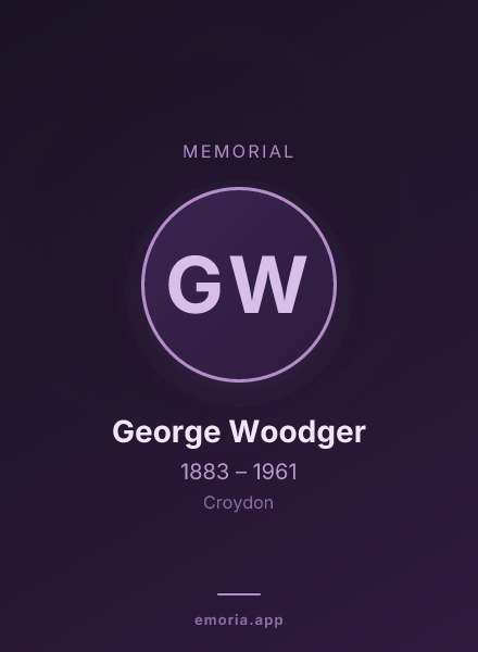 Memorial portrait of George Woodger