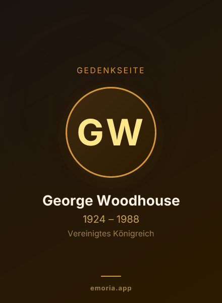 Gedenkportrait von George Woodhouse