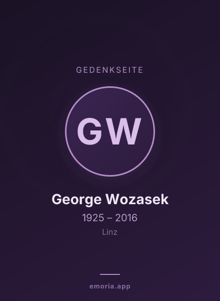 Gedenkportrait von George Wozasek