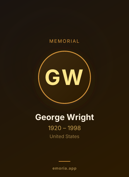 Memorial portrait of George Wright