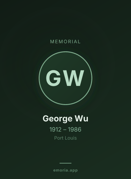 Memorial portrait of George Wu