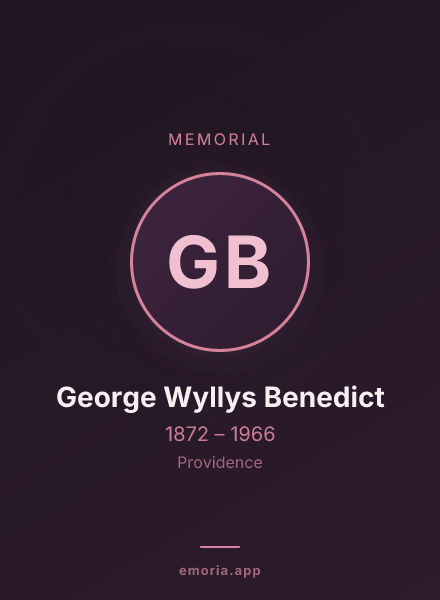 Memorial portrait of George Wyllys Benedict