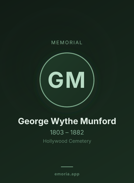 Memorial portrait of George Wythe Munford