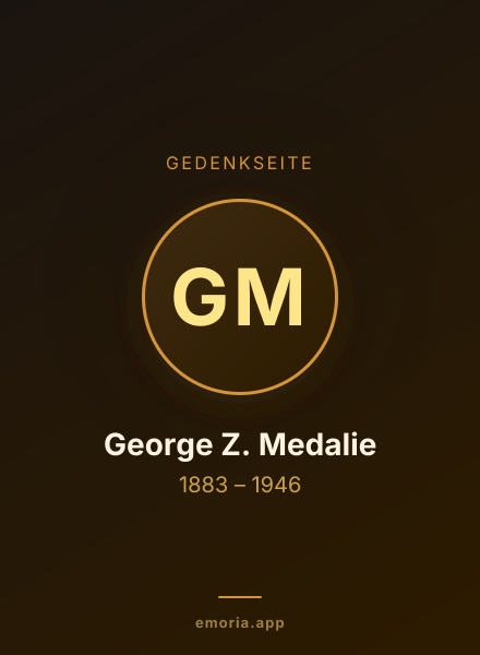 Gedenkportrait von George Z. Medalie