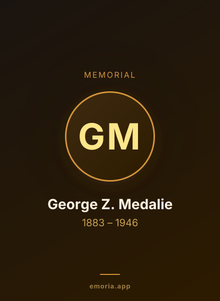 Memorial portrait of George Z. Medalie