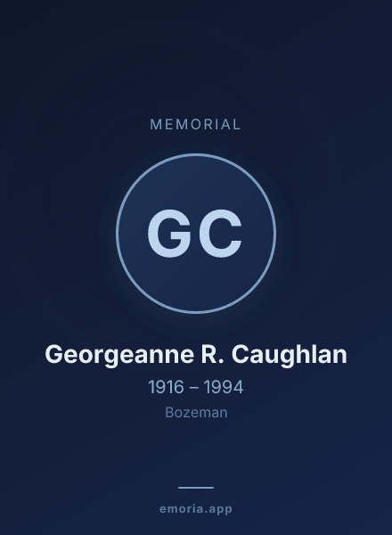 Memorial portrait of Georgeanne R. Caughlan