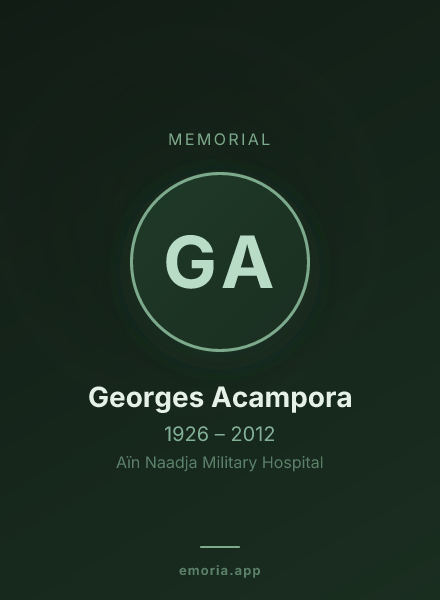 Memorial portrait of Georges Acampora