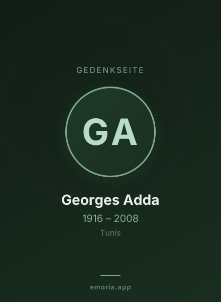 Gedenkportrait von Georges Adda