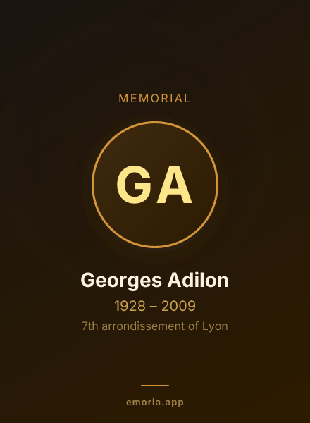 Memorial portrait of Georges Adilon