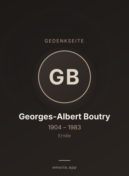Gedenkportrait von Georges-Albert Boutry