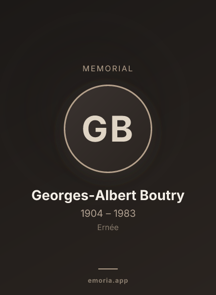 Memorial portrait of Georges-Albert Boutry