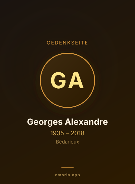 Gedenkportrait von Georges Alexandre