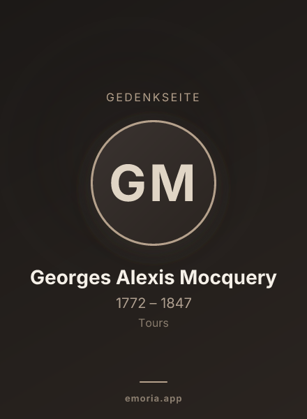 Gedenkportrait von Georges Alexis Mocquery